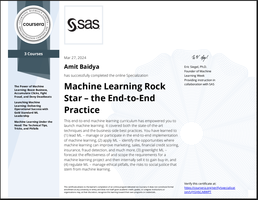 Machine Learning Rock Star